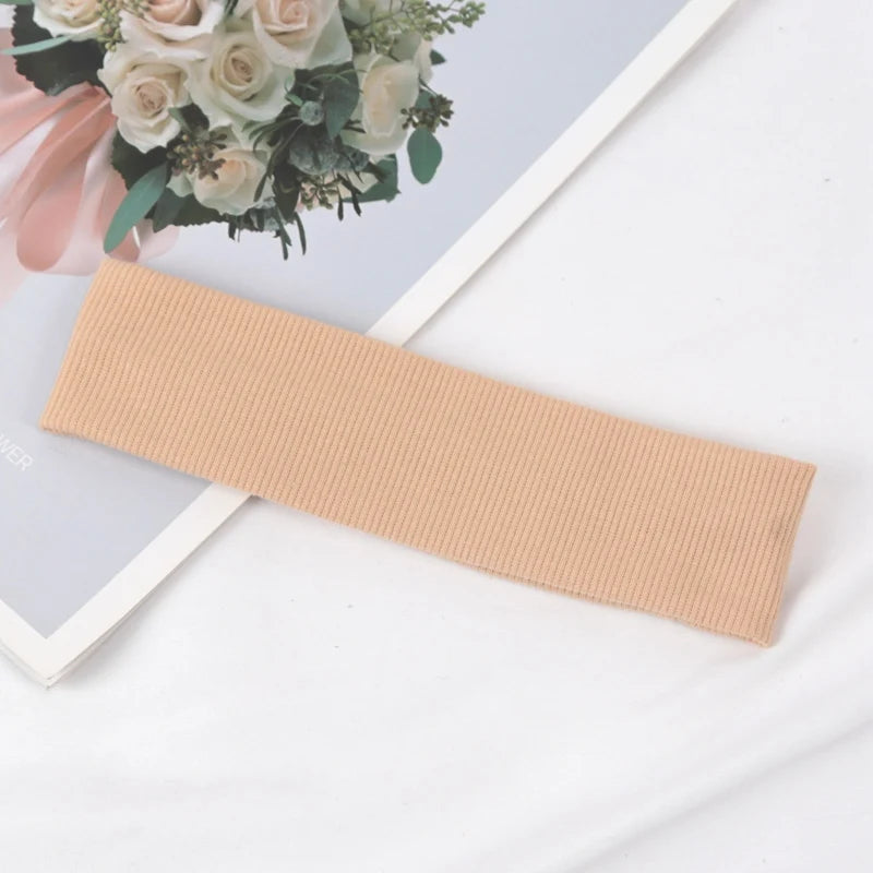 Unisex Headband Sports Elastic Running Hair Bands Yoga Hairband Women Qme Champagne
