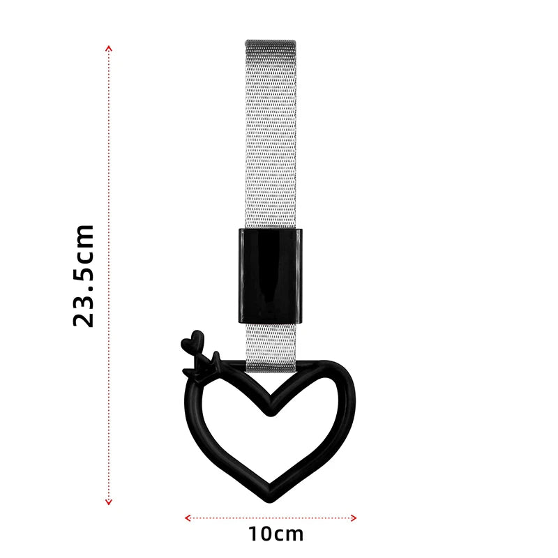 Colorful Car Tow Strap Tsurikawa Ring Heart JDM Train Bus Handle Hand Qme