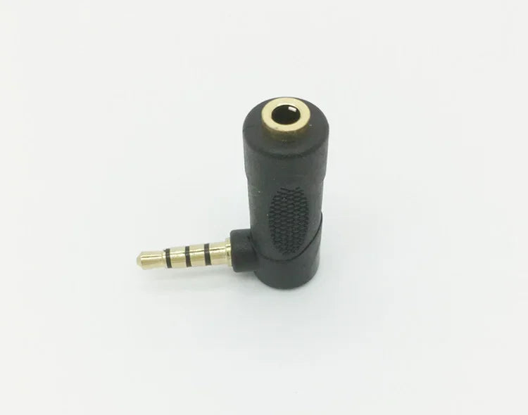 10pcs 3.5mm Audio Stereo Adapter 90 Degree 3 Pole Right Angle Female To Male 4 Pole Plug L Shape AUX Headphone Jack Converter Qme