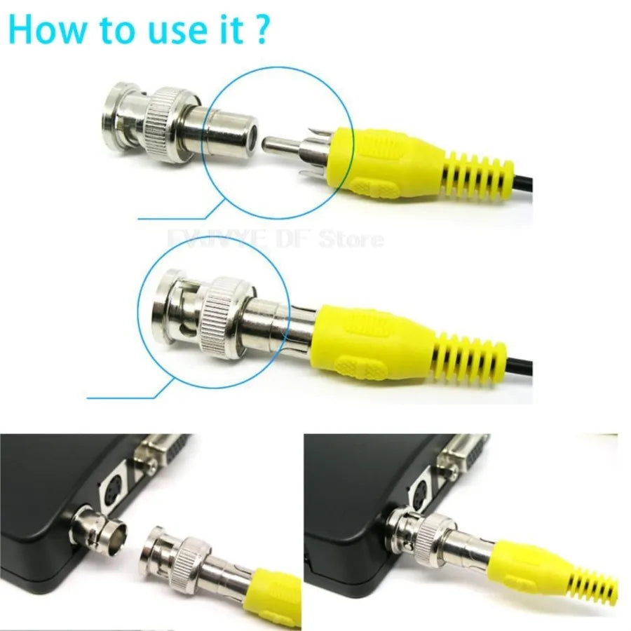 50pcs BNC male TO RCA female Plug COAX Adapter Connector plug F/M Couple for Security System Video CCTV Camera H10 Qme