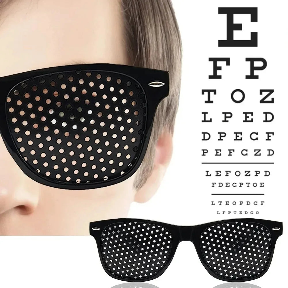Anti-myopia Astigmatism Glasses Vision Correction Fatigue Pin Hole Glasses With Holes For Men Women Eyesight Improvement Eyewear Qme