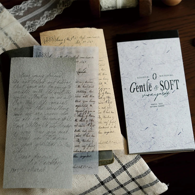 30 pcs Vintage Gentle monologue Decorative paper writable memo Diy Diary Album Scrapbooking material Creativity Background paper Qme