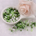 150pcs Pearl-like beads, double-hole round loose beads, suitable for making accessories for DIY products. Qme Grass System green 3 8mm 150pcs