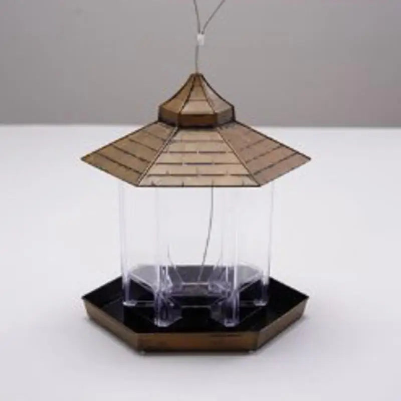 Waterproof Garden Gazebo Hanging Wild Bird Feeder Outdoor Container With Hang Rope Pet Birds Feeding House Type Bird Feeder Qme A11