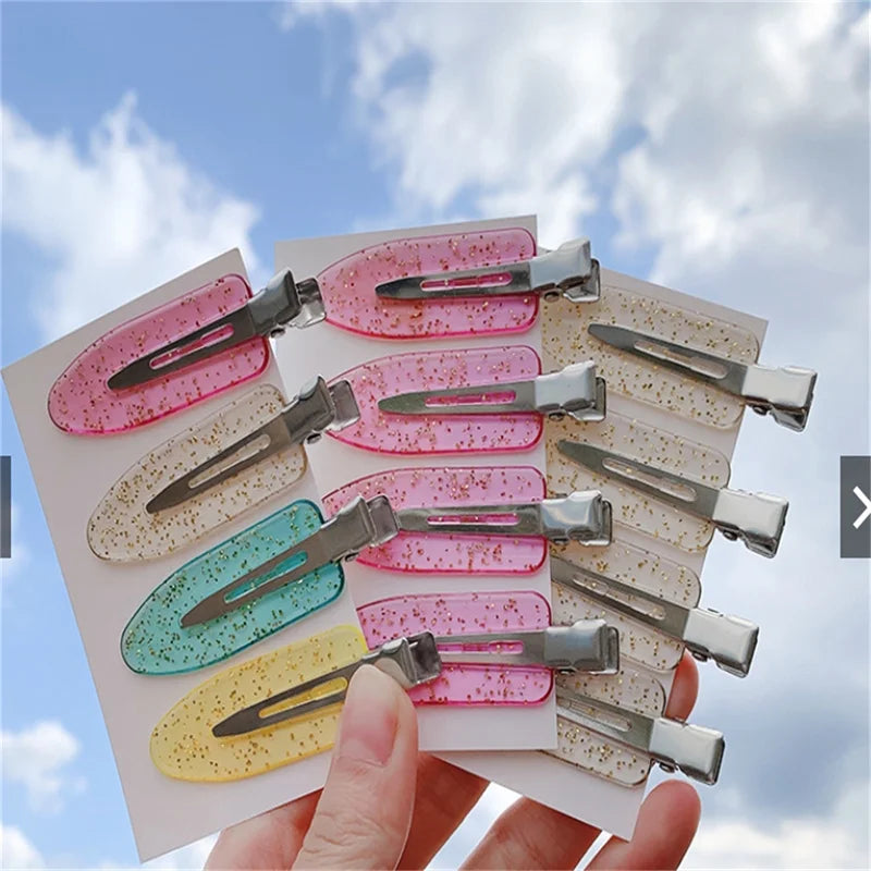 Traceless Hair Clip Cream Glue Side Girl Korean Simple Duckbill Fairy Qme