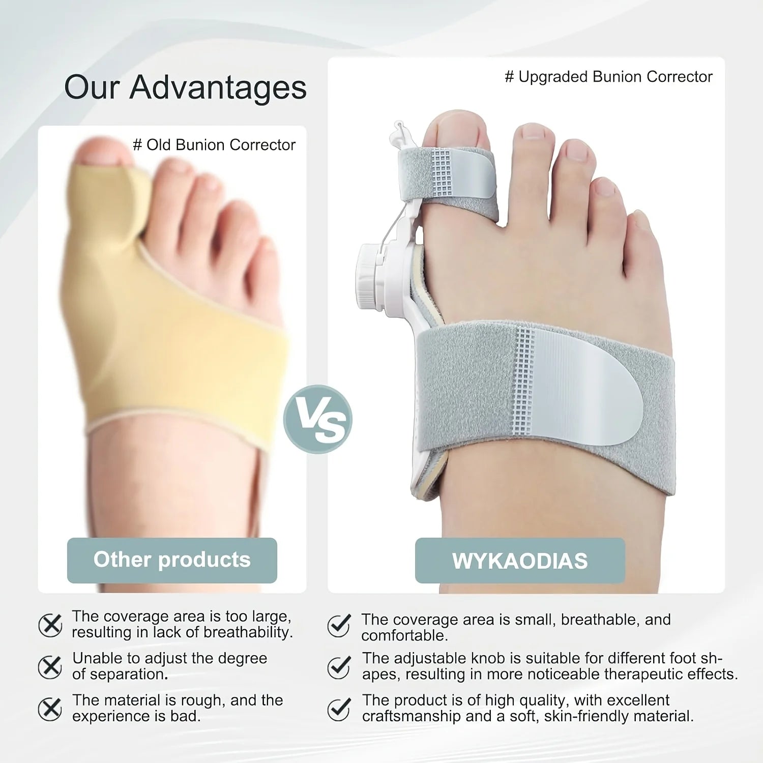 Rotatable Soft Big Toe Partition Buffer Pads Flexible Foot Protective Qme