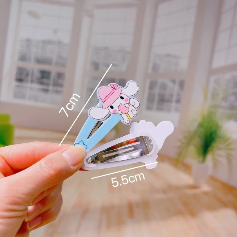 Hello Kitty Kuromi Cartoon BB Clips Hair Clips Student Hair Clips Snap Clips Bang Clips Qme
