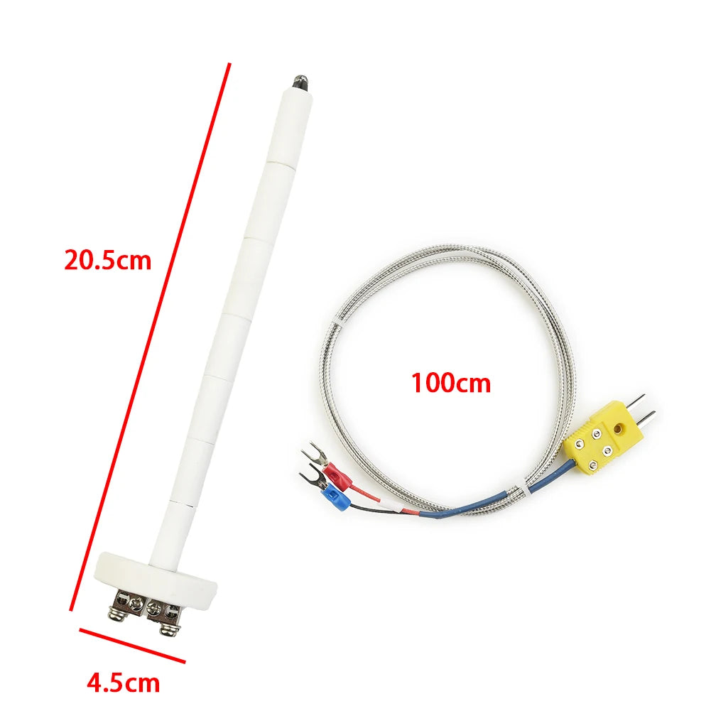 1 Set Universal K-Type Thermocouple Block Ceramic Kiln Probe 2372/1300 Degree F/C 11G High Temperature Controller Tools Qme