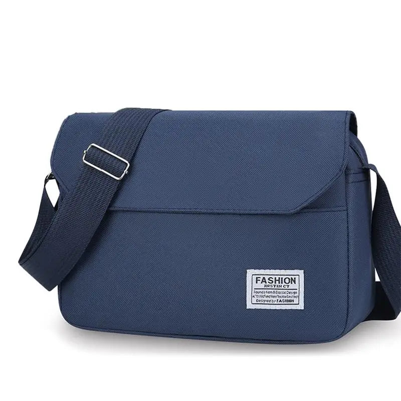 Men's Small Bag Shoulder Trendy Diagonal Backpack Chest Lightweight Qme one size Blue