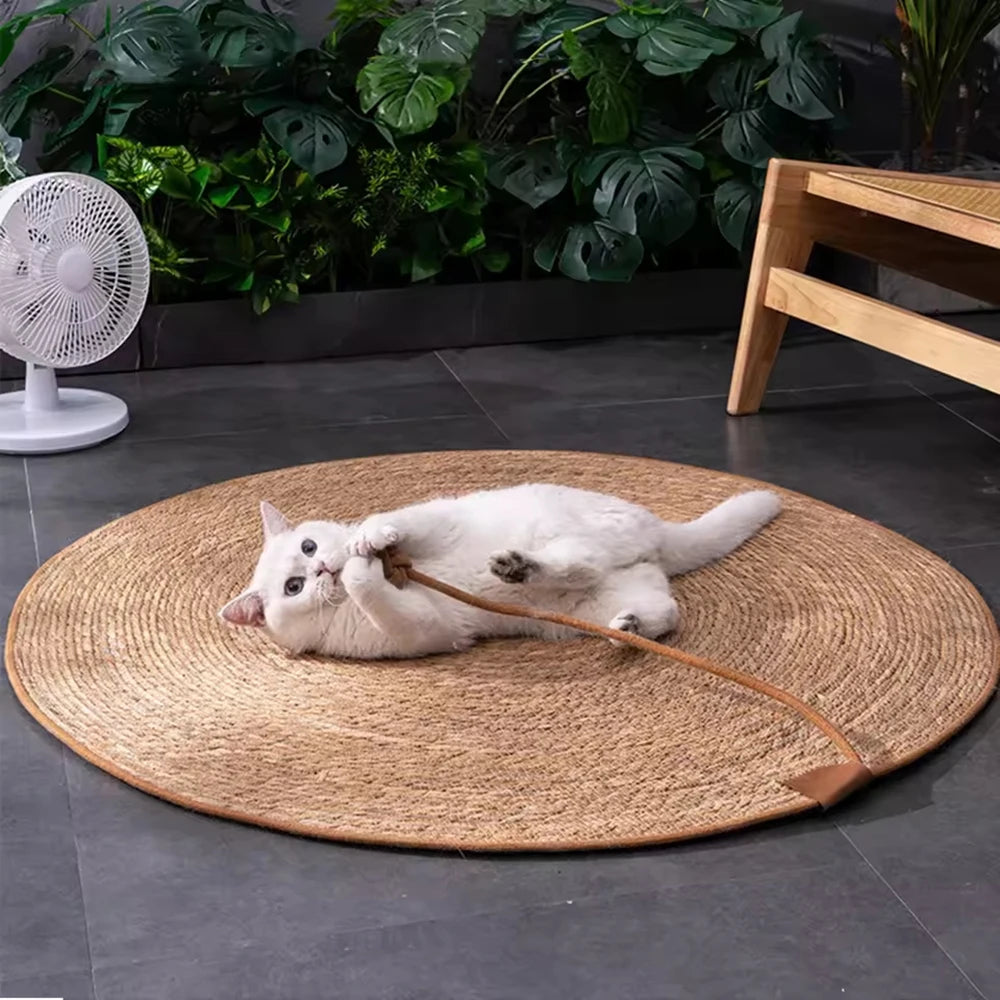 Cat Scratcher Rattan Mat Board Cat Scratch for Sharpen Nails Scraper Cats Tree Cat scratching post Sofa Mats Furniture Protector Qme