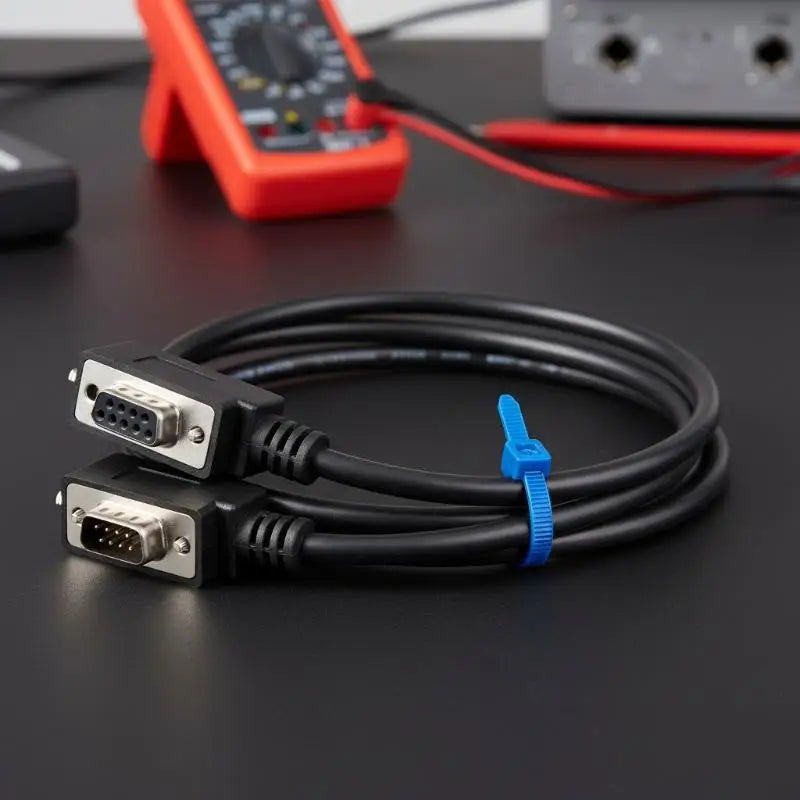 RS232 Serial Cable DB9 9 Pin D Sub Up Down Angle CNC Router Data Qme