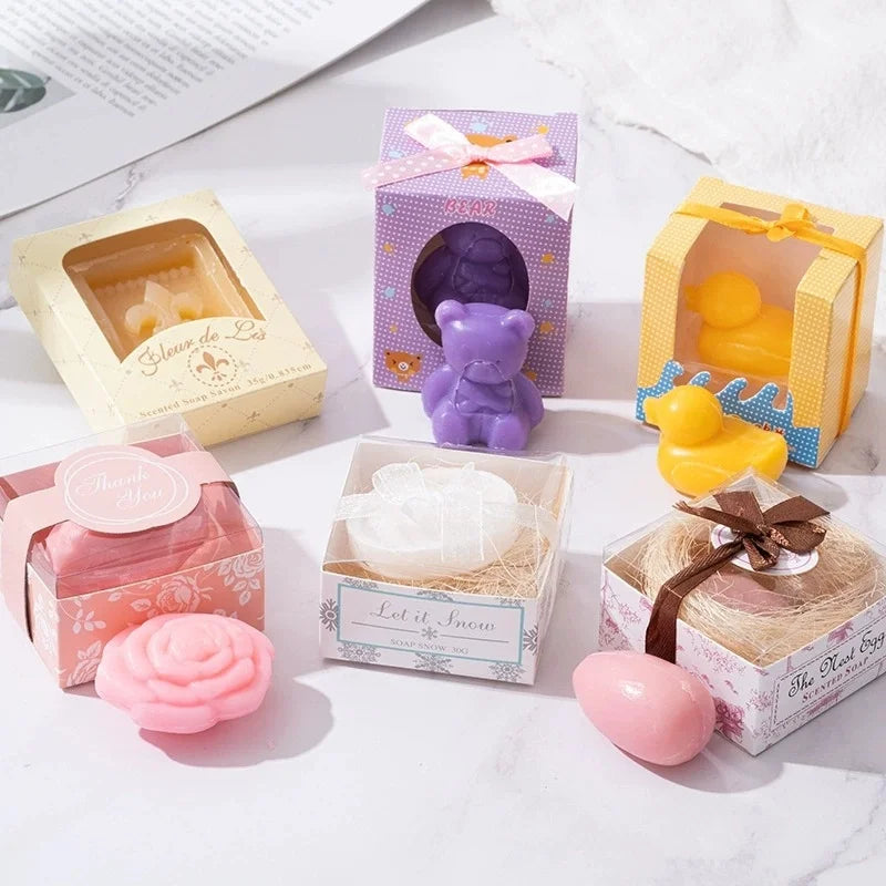 Handmade Love Heart shaped Design Bath Soap Wedding Party Love Gift Soapy Favor Valentine Gift Hand Soap Qme