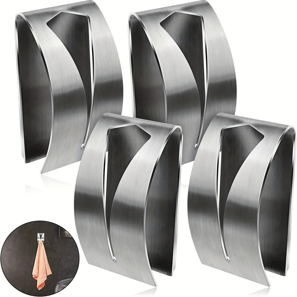 Stainless Steel Napkin Holder, Self-Adhesive Wall Mounted Tissue Dispenser for Kitchen Qme