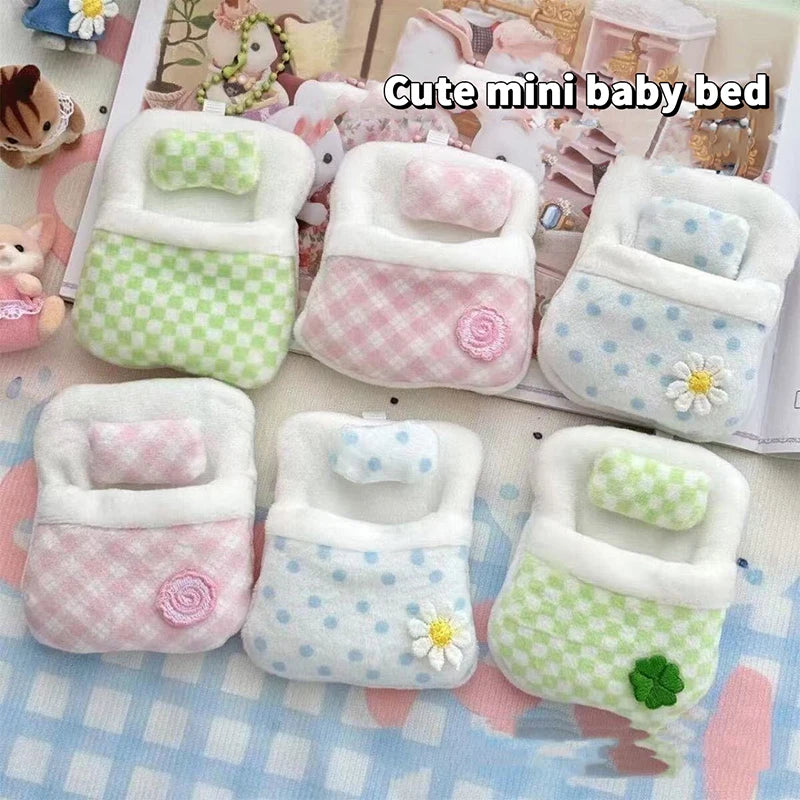 Cute Plush Four-leaf Clover Doll Bed 8 6 Soft Sleeping Bag Mini Room Qme