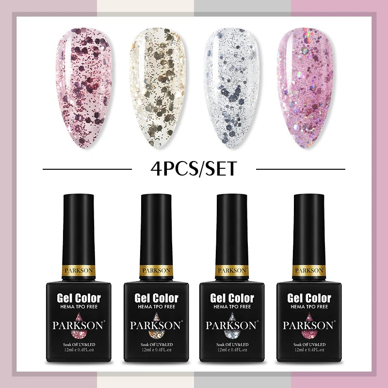 PARKSON Macaroon Series Gel Nail Polish LED UV Summer Solid Semi