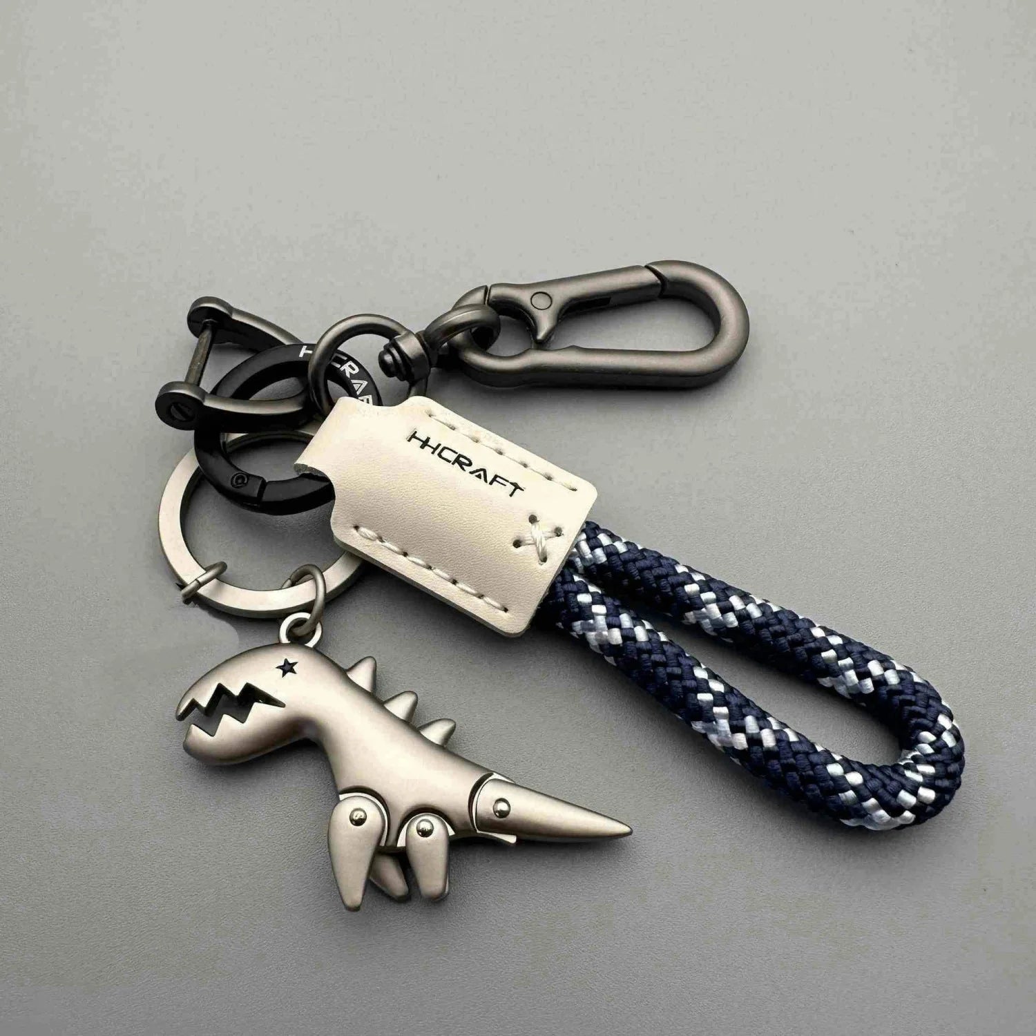 Motorcycle Decoration Accessories and Car Keychain Single Leather Woven Rope Metal Keychain Handbag Pendant Small Gift Qme Style 6