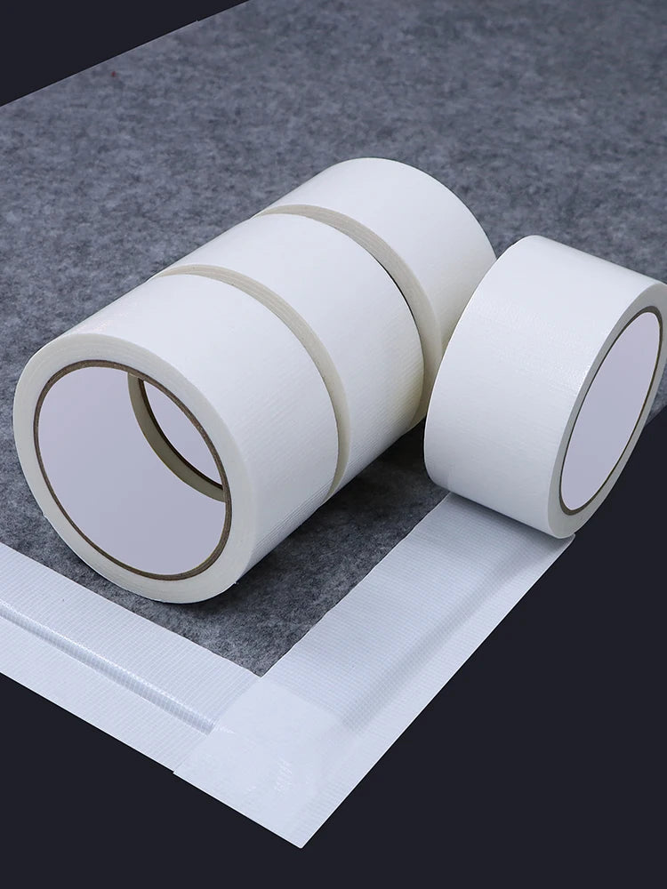 10M 20mm-60mm Adhesive Fabric Duct Tape Strong, Carpet Tape Waterproof, White Tape Decorative, 10 Meter Automotive Fabric Tape Qme