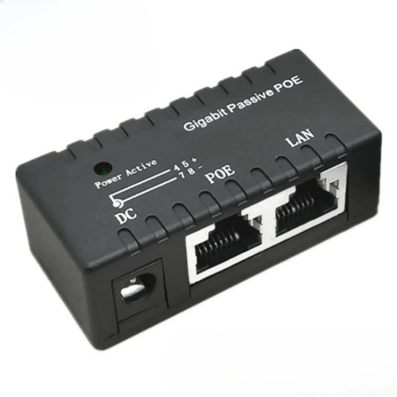 10pcs 1000Mbps Gigabit Single-port Passive POE Injector Power Splitter for IP Camera POE Adapter Module Accessories POE DC12-48v Qme