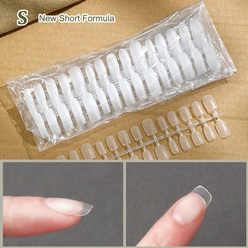 Bag Fake Nail Tips Matte Coverage Transparent False Nails Gel