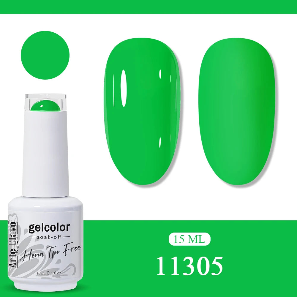 Arte Clavo Neon Rainbow Colors Gel Nail Polish Semi Permanent Art UV