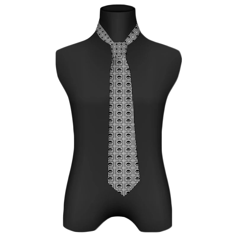 Cartoon Skeleton Men's Women's Tie Fashion Casual Printing Novelty Qme