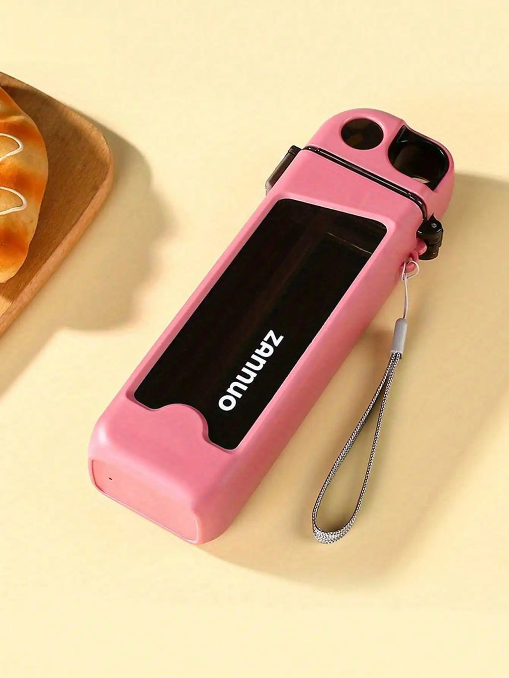 Graduated Plastic Leak Proof Square Water Bottle Summer Creative Qme pink <500ml