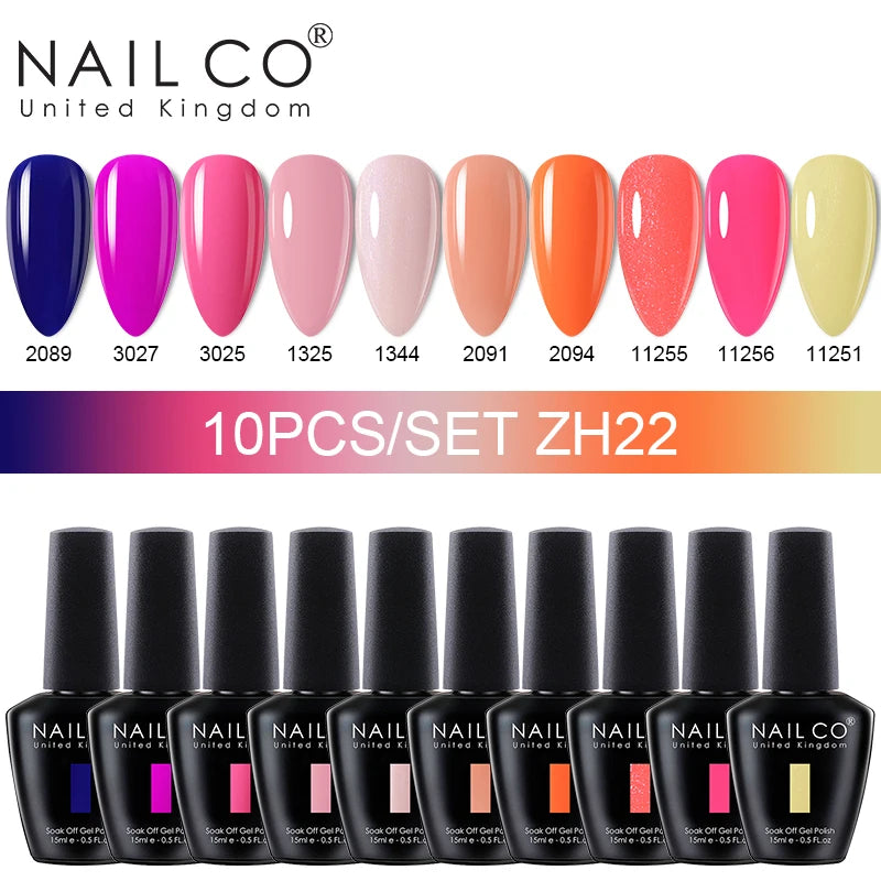 NAILCO Jelly Macarone Gel Polish Nail Art All Manicure Semi-permanent Qme NC-10H-ZH22