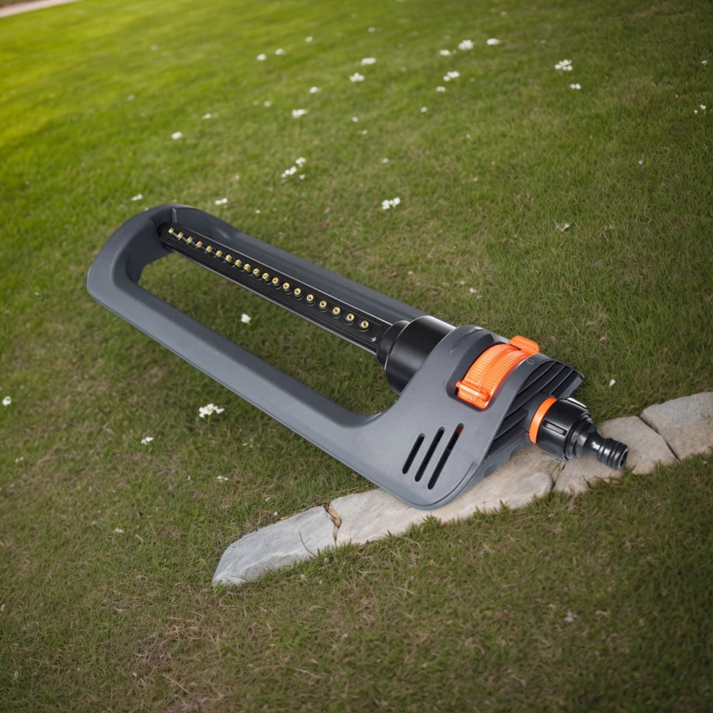 Oscillating Sprinkler 19 Hole Nozzles Lawn Sprinkler Swing Irrigation Sprinkler for Yard Qme