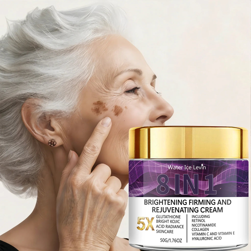 5X Glutathione Brightening Cream - 8-in-1 Firming & Rejuvenating, Retinol & Kojic Acid for Radiant, Glowing Skin Qme