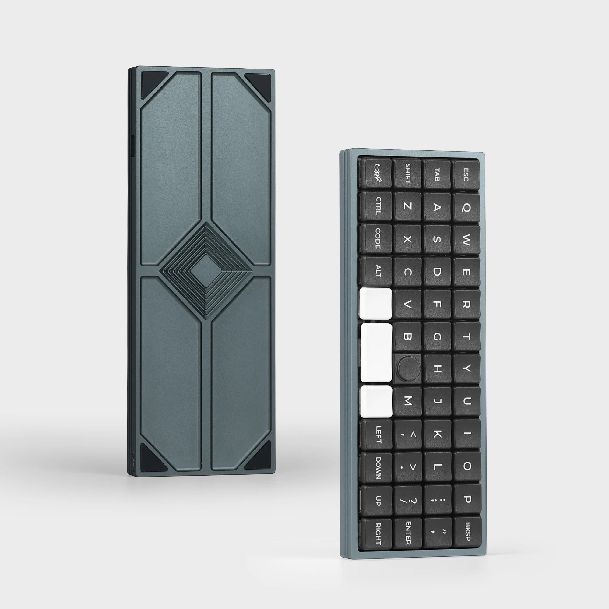 CFX Geonix48 Low profile keyboard Hot-Swap keyboard KIt for Kailh 1350 Choc Low profile Switch Mechanical Keyboard QMK Type-C Qme 48 Silver keyboard