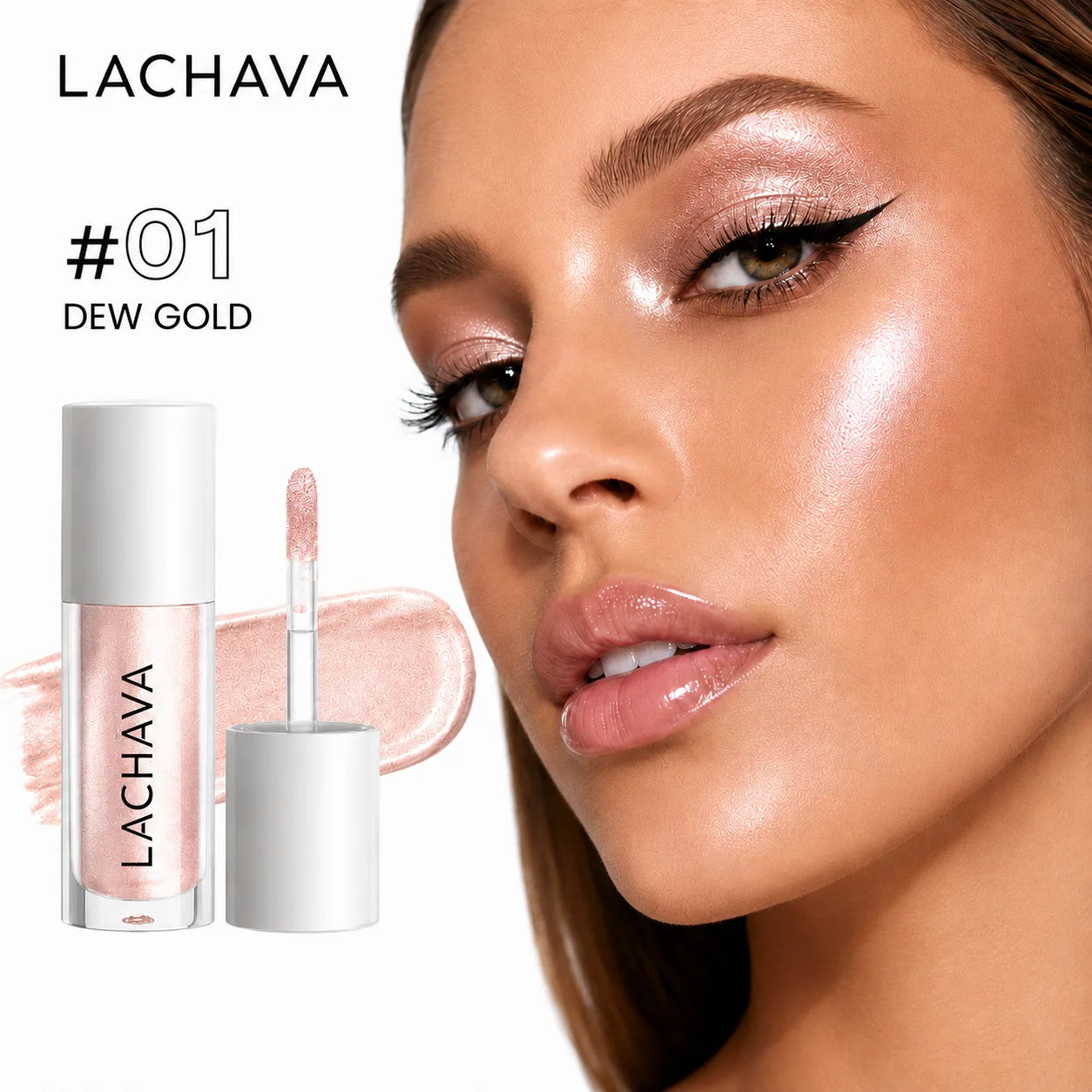 2-in-1 Glitter Shimmer Liquid Eyeshadow Highlighter Waterproof Long Qme
