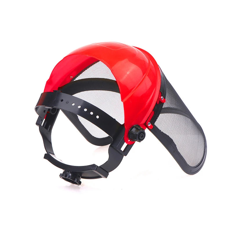 Garden Grass Trimmer Safety Helmet Hat With Full Face Mesh Protective Mask For Logging Brush Cutter Forestry Protection Qme