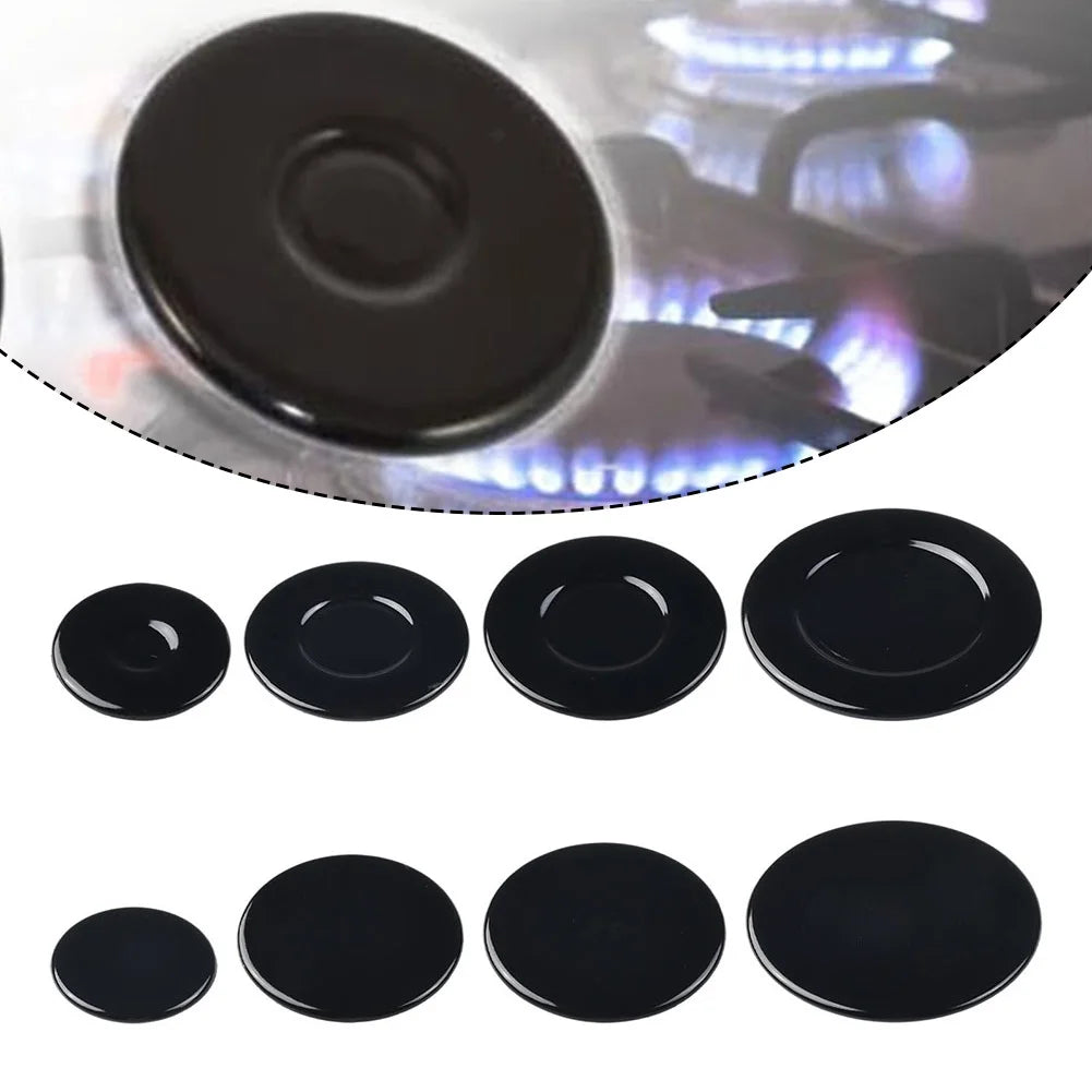 4 Pcs Cooker Hob Gas Burner Cap Round Non-stick BBQ Grill Mat For Medium Gas Cookers Burner Covers Cooking Grilling Sheet Parts Qme