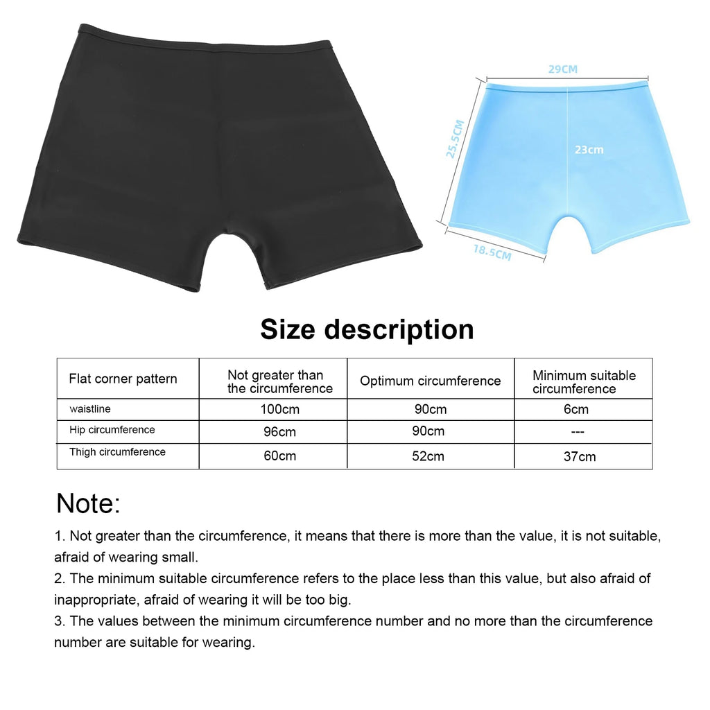 Women Silicone Swim Short Waterproof Leakproof 4 Corner Swimming Shorts for Summer Women Qme