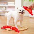 Dog Squeak Toys Hot Dog Shape Plush Puppy Chewing Supplies Pet Grinding Teeth Toy for Pet Parents Trainers Apartment Bedroom Qme Default Title