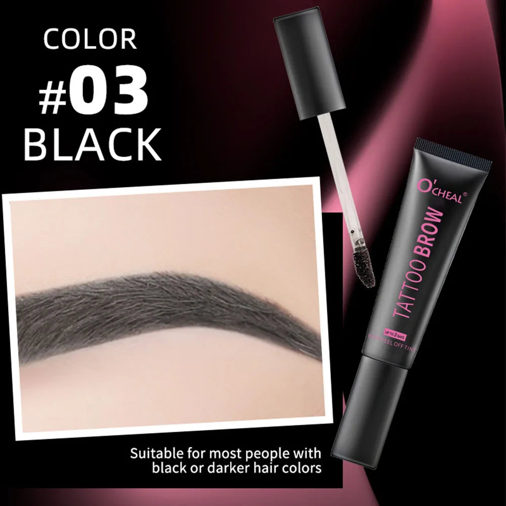 Waterproof Eyebrow Gel Long-lasting Quick Drying Formula Suitable All Qme 03 BLACK