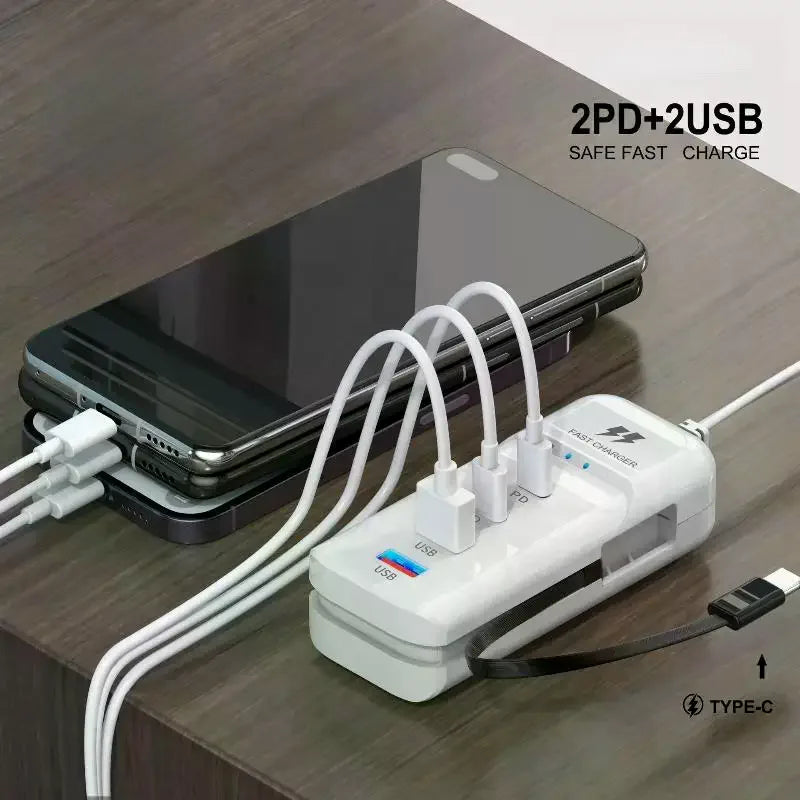USB Charger PD C Fast Charge Quick Wall Chargers Multiport Hub Qme