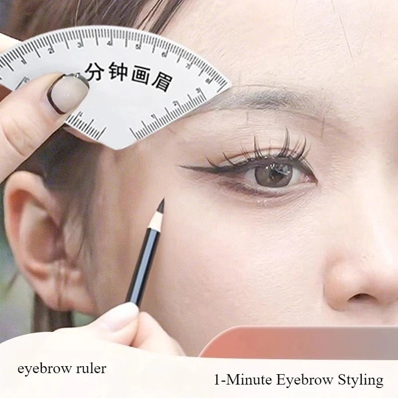 1PC Brow Shaping Stencil+Eyebrow Razors - 10 Blades, Instant Brow Shaper - Multi-Style Template Kit for Fast & Precise Shaping Qme