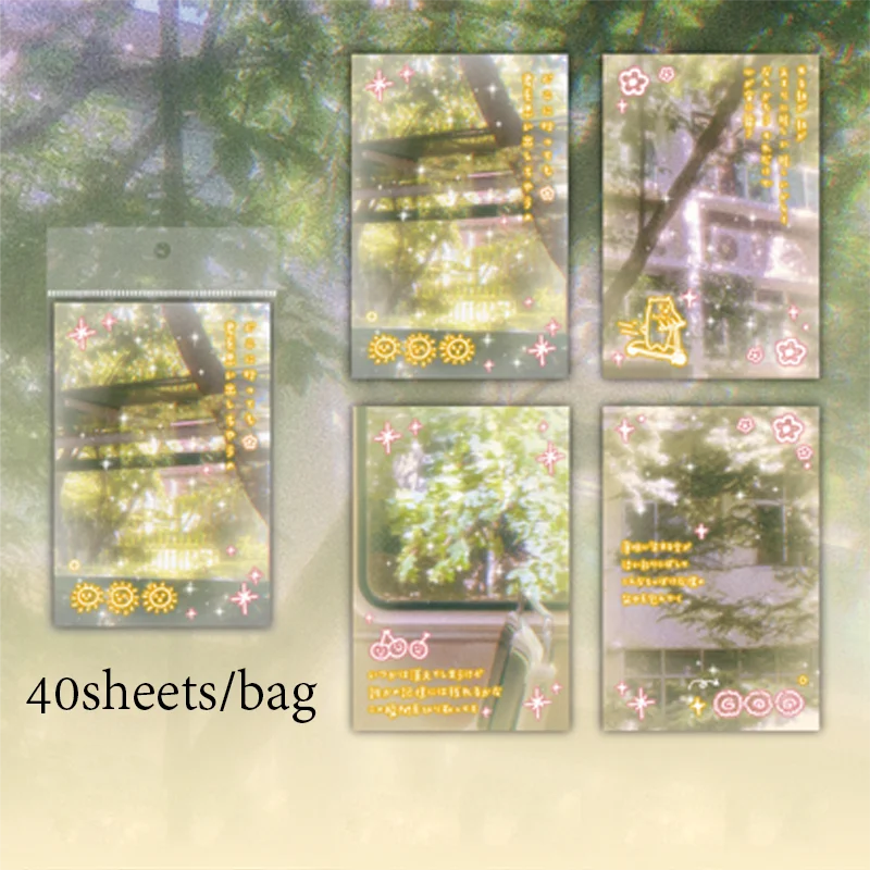 Sticky Note Book 40 Sheets/Bag Showa Series Ancient Early Sticky Notes for Handbook, DIY & Scrapbook, Decorative Office Index Qme 1