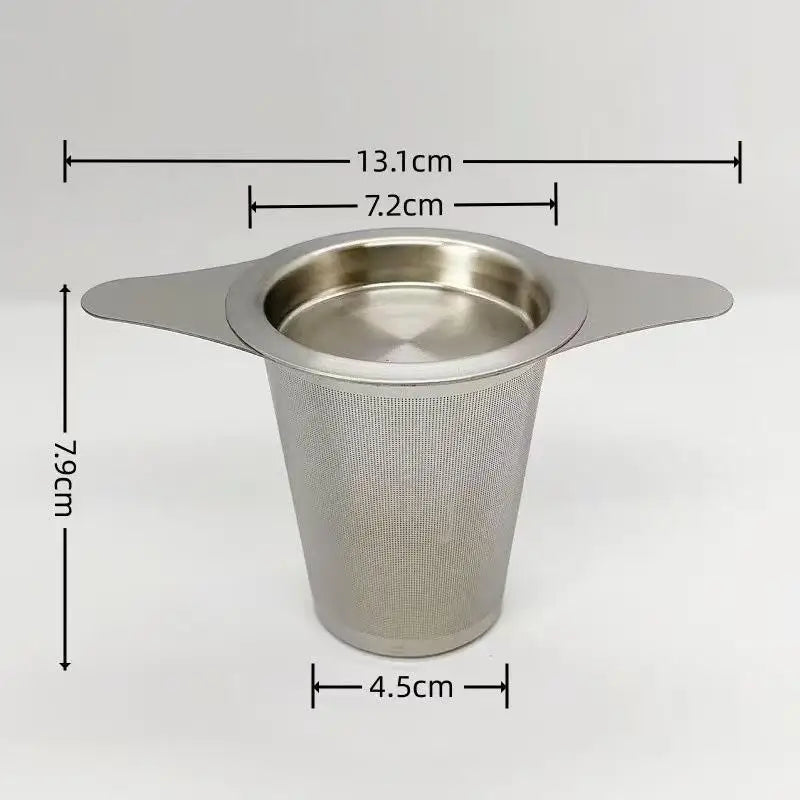 Loose Leaf Tea Infuser Stainless Steel Single/Double Handle With Lid Fine Mesh Leak Proof Hanging Coffee Filter Strainer Qme A1