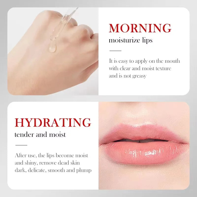 Lip Booster Plumping Serum Oil Hyaluronate Acid Moisturizing Sexy Enhancer Non-Irritating Brighten Fade Lines Plump Products Qme