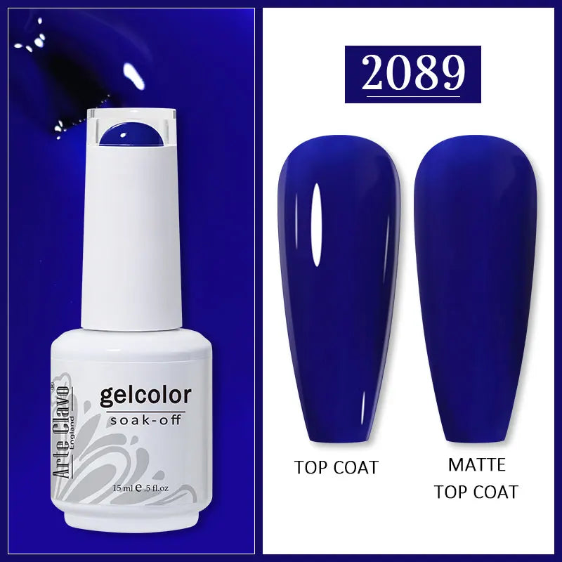 Arte Clavo 99Colors Gel Nail Polish Purple Glitter Sequins Manicure