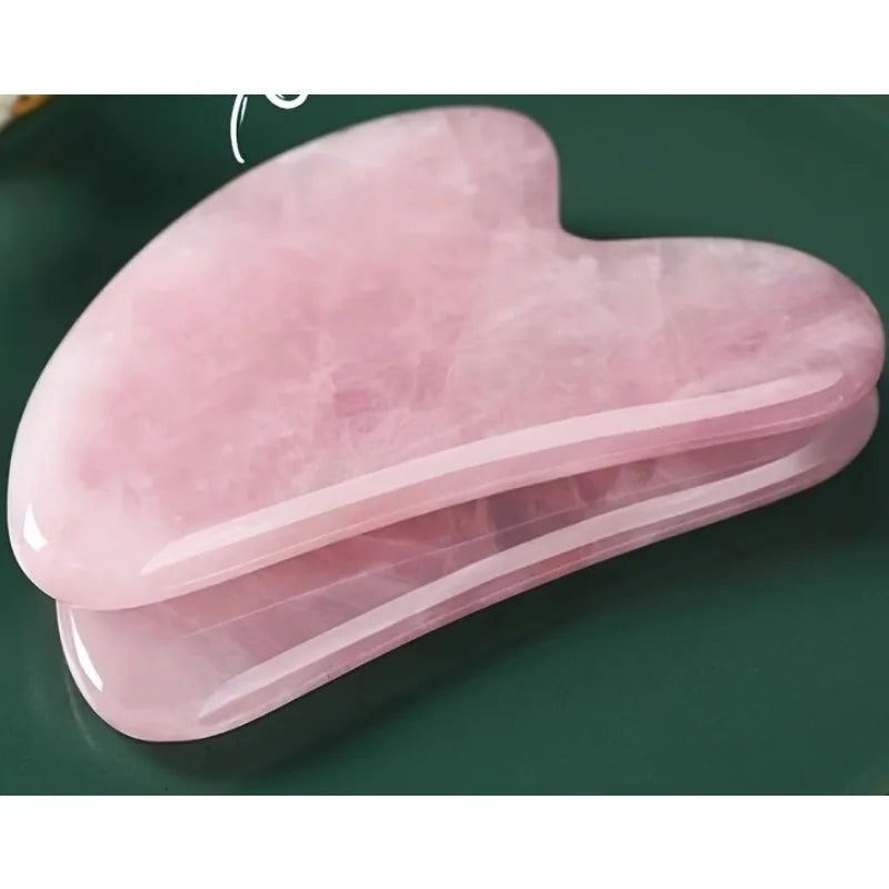 Natural Resin Heart Gua Sha Tool Crystal Stone Facial Massage Scraping Board For Face Lifting Skin Care Spa Massager Qme