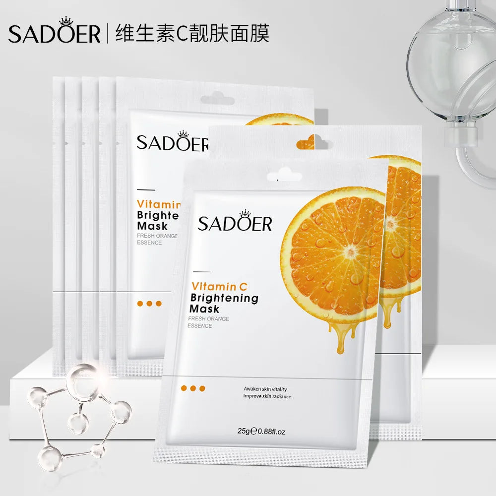 Vitamin C facial Mask Remove Blackheads Shrink Pores Whitening Skin Soothing Moisturizing Korean Skincare Products Qme