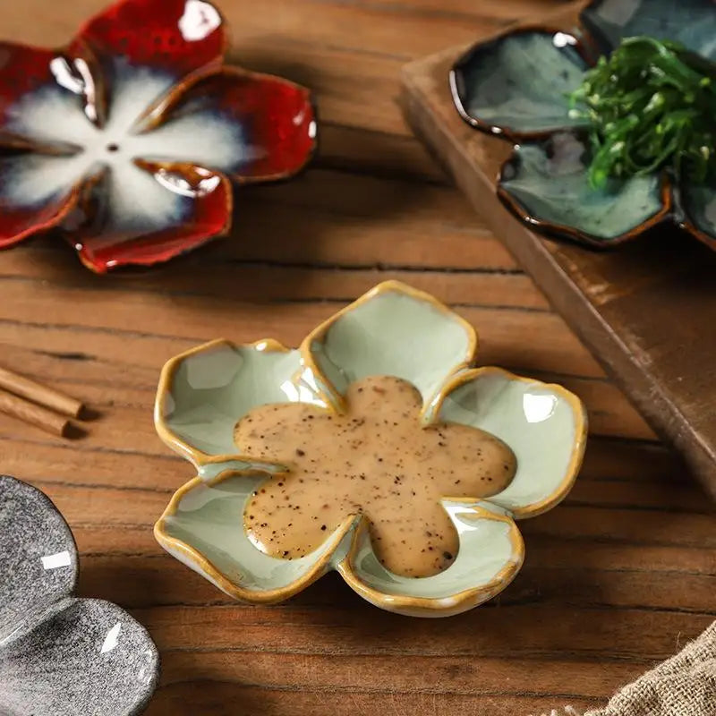 Multi-color Kiln Transformed Dish Dipping Sauce Small Giftvintage Qme