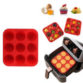 Muffin Cupcake Silicone Mold Square 9 Holes Cupcakes Non Stick Soap Qme Red