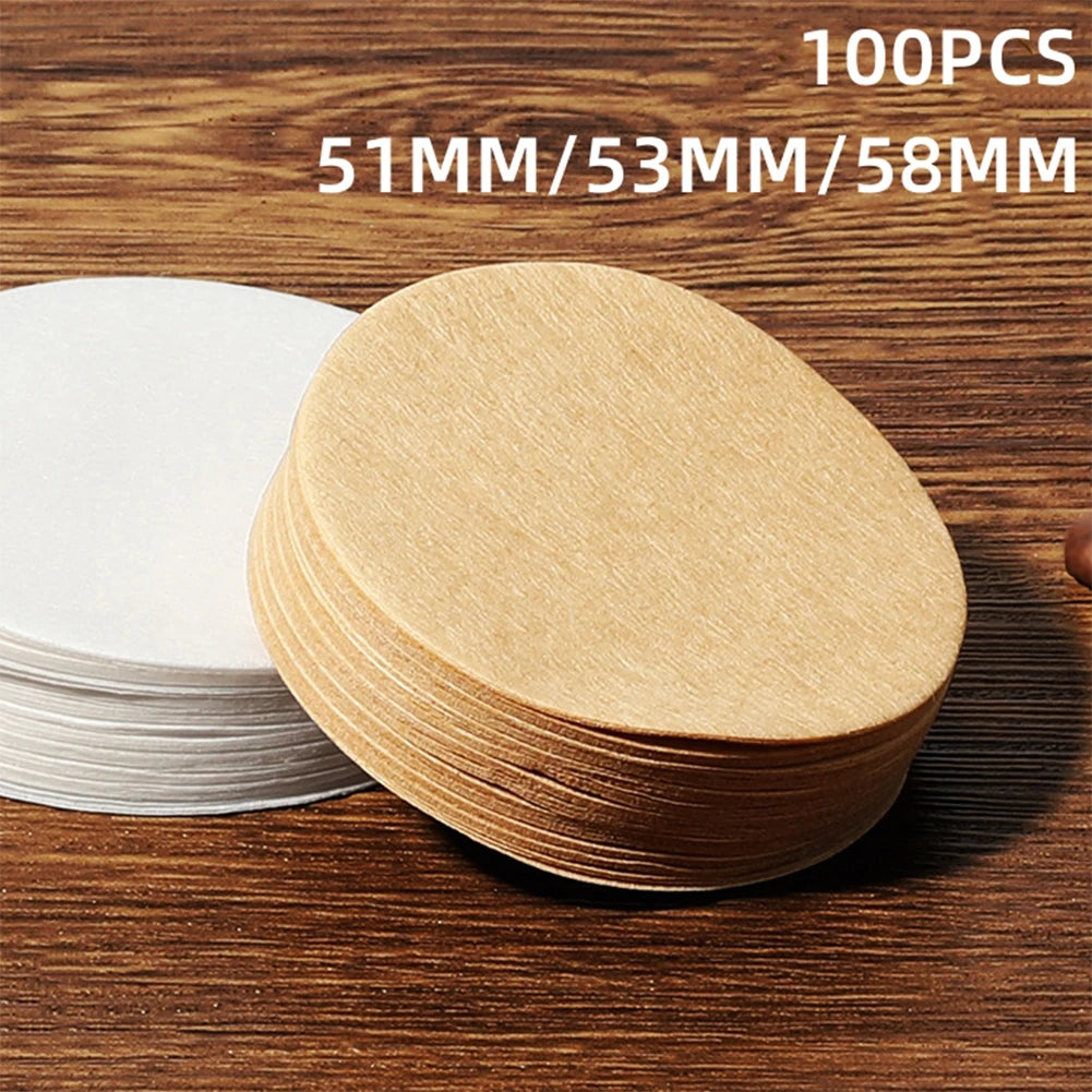 Coffee Powder Bowl Filters 51 53 Espresso Maker White Brown Raw Wood Qme