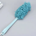 Long Handle Bath Brush Back Shower Scrubber Body Soft Mesh Scrub Puff Qme blue