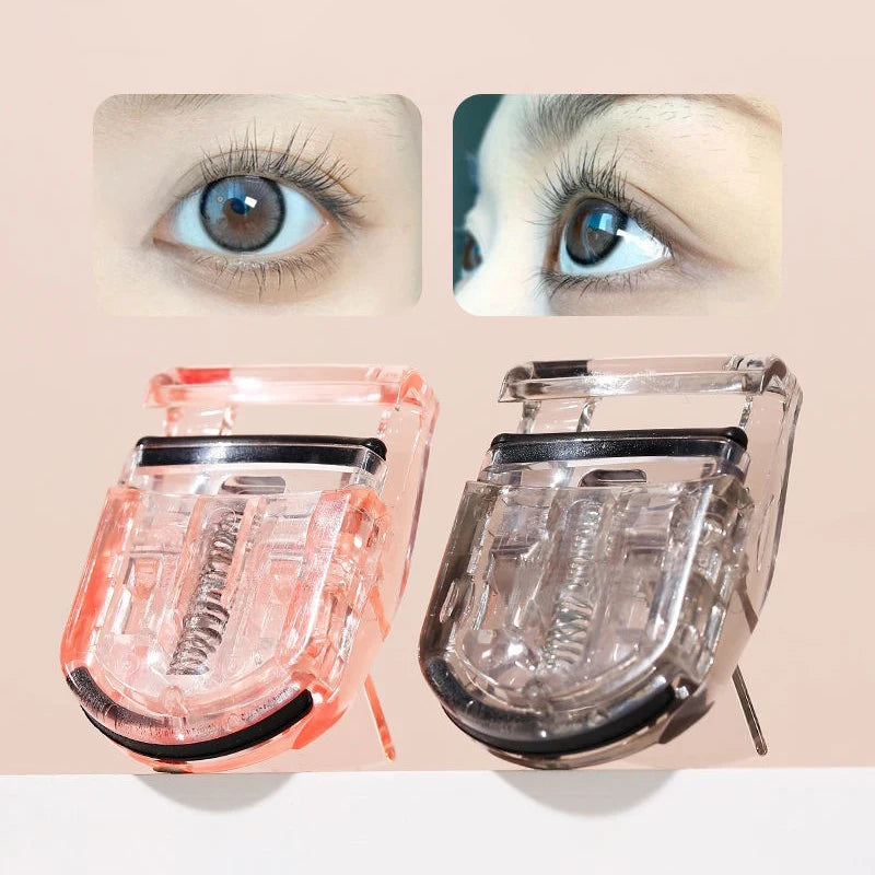 Mini Portable Eyelash Curler, Wide Angle Rimless Spring Tool, Lightweight Compact Makeup Tool for Professional Travel Home Use Qme