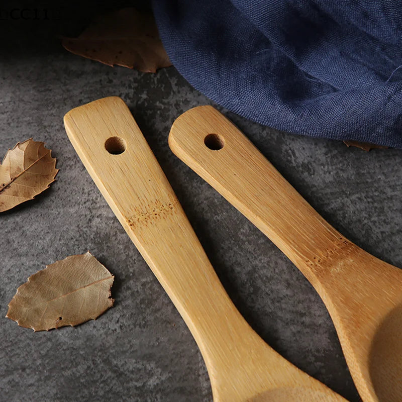 Wood Rice Spoon Wooden Kitchen Paddle Scoop Ladle Tablespoon Big Qme